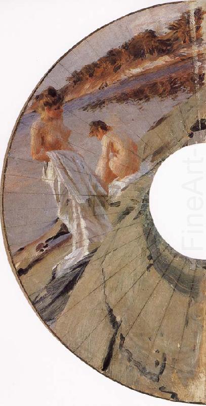 Les baigneuses, study, Anders Zorn